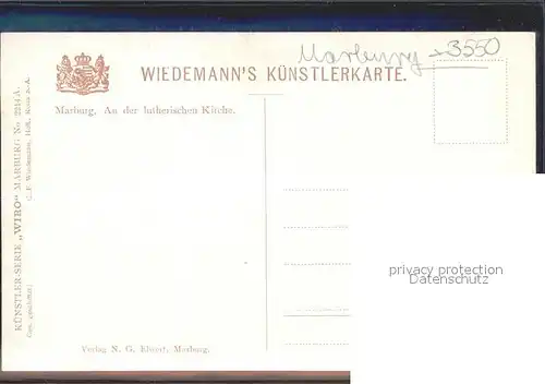 Verlag WIRO Wiedemann Nr. 2214 A Marburg Lutherische Kirche  Kat. Verlage