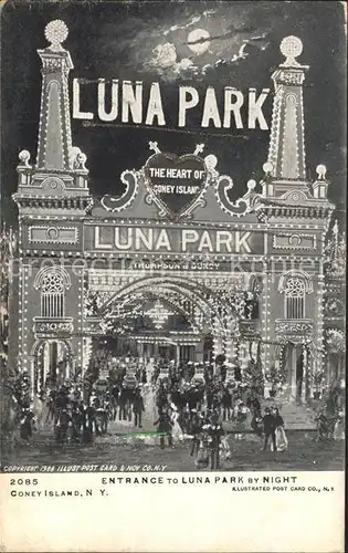 Lunapark Coney Island N.Y. Entrance Kat. Vergnuegungsparks