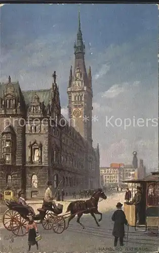 Verlag Tucks Oilette Nr. 609 B Hamburg Rathaus F. v. Kamptz  Kat. Verlage