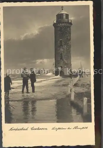Leuchtturm Lighthouse Sturmflut Cuxhaven  Kat. Gebaeude