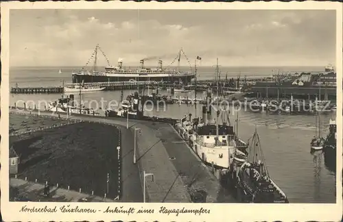 Dampfer Oceanliner Ankunft Hapagdampfer Cuxhaven Kat. Schiffe