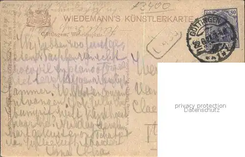Verlag WIRO Wiedemann Nr. 2228 B Goettingen Wilhelmsplatz  Kat. Verlage