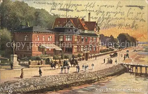 Verlag Tucks Oilette Nr. 618 B Kiel Strandpromenade  Kat. Verlage
