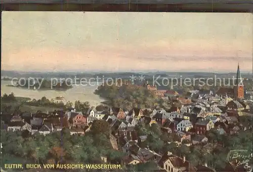 Verlag Tucks Oilette Nr. 758 Eutin Blick vom Aussichtswasserturm N. Beraud  Kat. Verlage