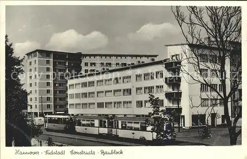Strassenbahn Hannover Suedstadt Constructa Baublock  Kat. Strassenbahn