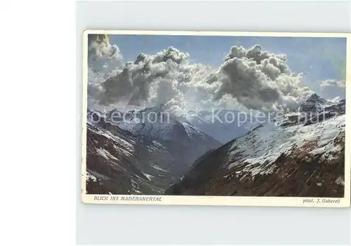 Foto Gaberell J. Nr. 1805 Blick ins Maderanertal  Kat. Fotografie