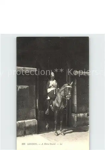 Leibgarde Wache London Horse Guard  Kat. Polizei