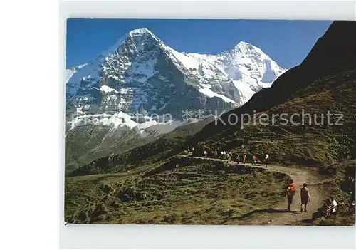 Wandern Eigernordwand Moench Wanderweg Maennlichen Kleine Scheidegg Kat. Berge