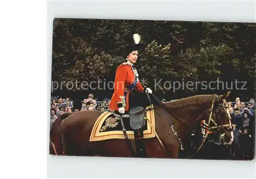 Adel England Queen Elizabeth II. Ceremony Trooping the Colour Horse Guards Kat. Koenigshaeuser