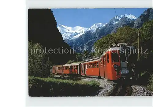 Eisenbahn Brig Visp Zermattbahn Glacier Express Mattertal Weisshorn  Kat. Eisenbahn