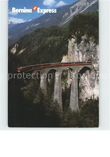 Eisenbahn Bernina Express Landwasser Viadukt Filisur  Kat. Eisenbahn