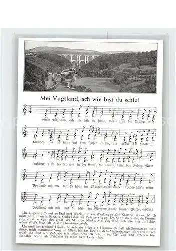 Liederkarte Mei Vugtland ach wie bist du schie Kat. Musik