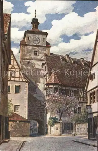 Verlag Wiedemann WIRO Nr. 2373 B Rothenburg ob der Tauber Weisser Turm Kat. Verlage