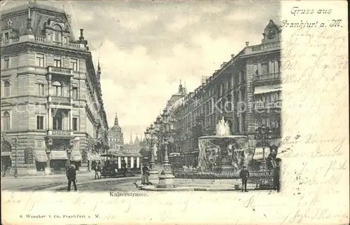 Pferdebahn Frankfurt am Main Kaiserstrasse  Kat. Strassenbahn