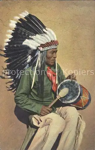 Indianer Native American Pueblo Indian Drummer  Kat. Regionales