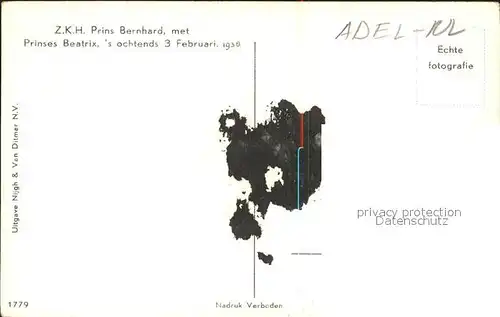 Adel Niederlande Prinz Bernhard Prinzessin Beatrix  Kat. Koenigshaeuser