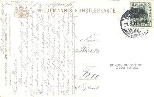 Verlag Wiedemann WIRO Nr. 1990 A Freiburg im Breisgau  Kat. Verlage