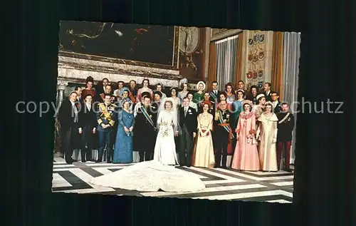 Adel Niederlande Hochzeit Prinzessin Beatrix Prinz Claus Gruppenfoto Kat. Koenigshaeuser