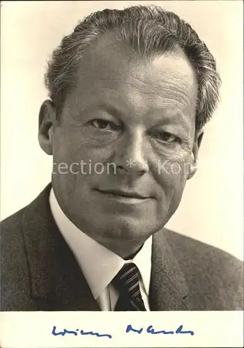 Politiker Willy Brandt Autogramm Kat. Politik