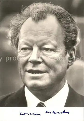 Politiker Willy Brandt Autogramm Kat. Politik