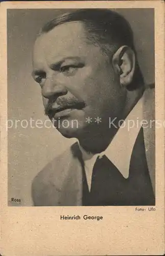 Schauspieler Heinrich George  Kat. Kino und Film