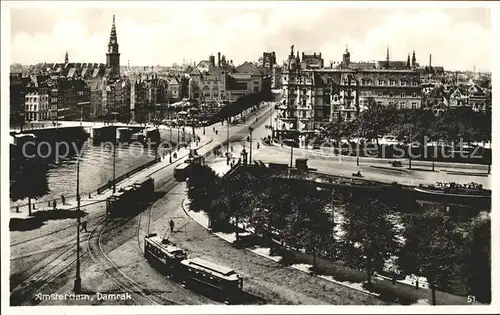 Strassenbahn Amsterdam Damrak Kat. Strassenbahn