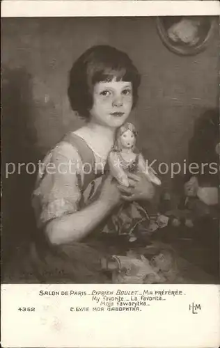 Puppen Kind Kuenstlerkarte Cyprien Boulet Ma Preferee Nr. 4362  Kat. Spielzeug