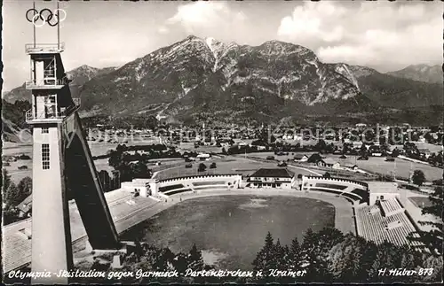 Ski Flugschanze Olympia Skistadion Garmisch Partenkirchen Kramer Foto H. Huber Nr. 873 Kat. Sport