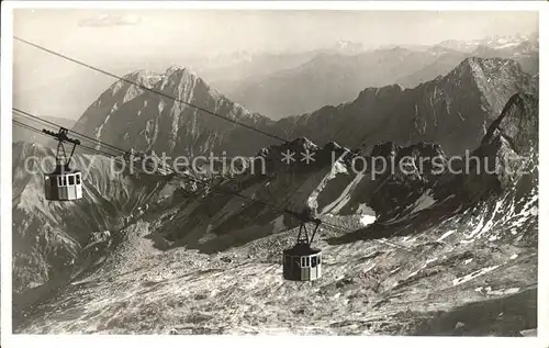 Seilbahn Bayerische Zugspitzbahn Zugspitzgipfel Wagenkreuzung Kat. Bahnen