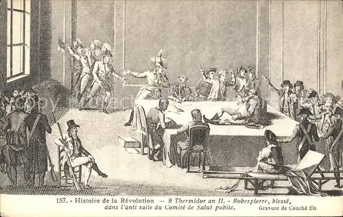 Politik Geschichte Revolution 9 Thermidor an II. Robespierre Comite de Salut  Kat. Politik und Geschichte