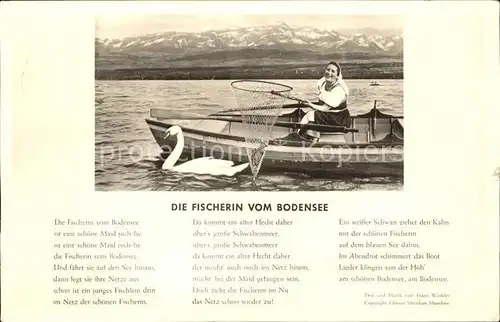 Fischerei Die Fischerin vom Bodensee Lied Schwan Kat. Handwerk