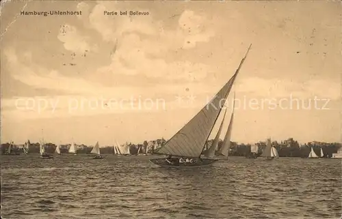 Segelboote Regatta Hamburg Uhlenhorst Bellevue Kat. Schiffe