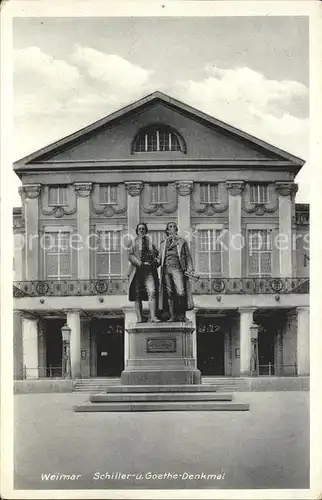 Denkmal Schiller Goethe Weimar  / Denkmaeler /