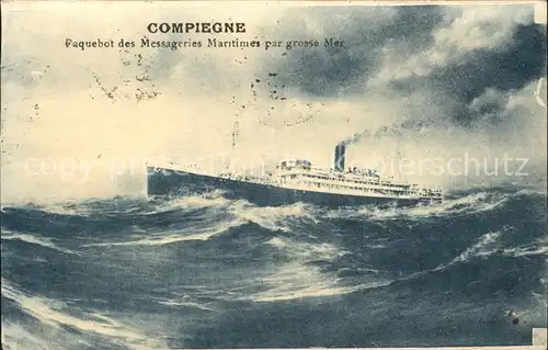 Dampfer Oceanliner Compiegne Paquebot Messageries Maritimes  Kat. Schiffe