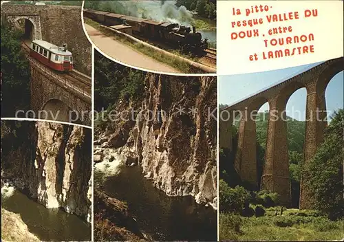 Lokomotive Eisenbahn Viadukt Valle du Doux  Kat. Eisenbahn