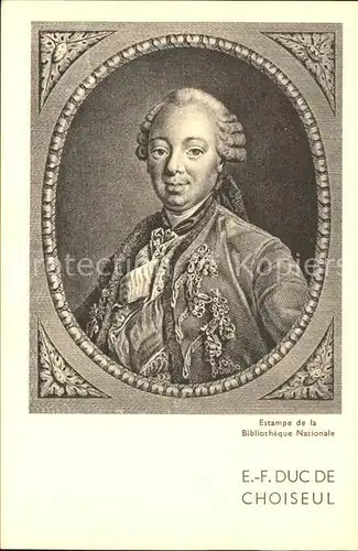 Persoenlichkeiten Etienne Francois de Choiseul Kat. Persoenlichkeiten