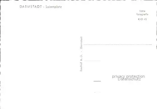 Strassenbahn Darmstadt Luisenplatz Kat. Strassenbahn
