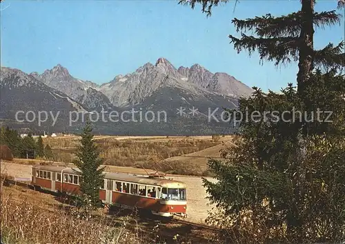 Eisenbahn Vysoke Tatry Hohe Tatra Pohlad na Prostredny hrot  Kat. Eisenbahn