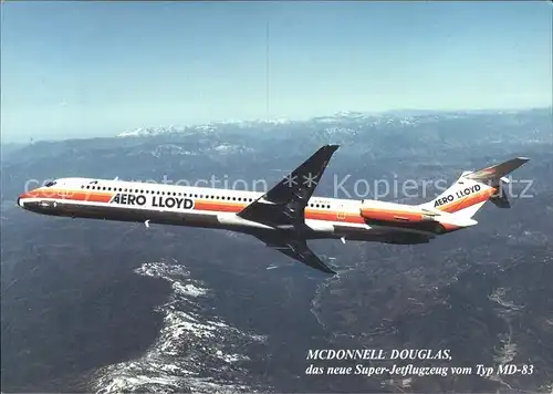 Flugzeuge Zivil Aero Lloyd McDonnell Douglas MD 83 Kat. Airplanes Avions