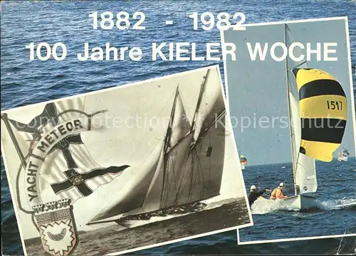 Segelboote Yacht Meteor 100 Jahre Kieler Woche  Kat. Schiffe