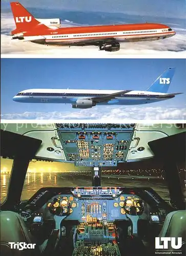 Flugzeuge Zivil LTU LTS Cockpit TriStar L 1011 1 Boeing 757 200 Kat. Airplanes Avions