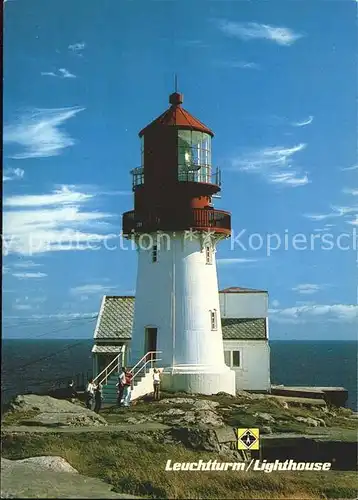 Leuchtturm Lighthouse Lindesnes Norwegen Suedspitze Kat. Gebaeude