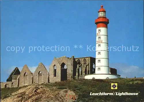 Leuchtturm Lighthouse Kap St. Mathieu Bretagne Frankreich Kat. Gebaeude