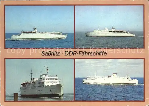 Faehre DDR Faehrschiffe Sassnitz Ruegen Warnemuende Rostock  Kat. Schiffe
