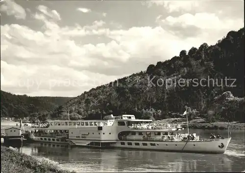 Motorschiffe MS Karl Marx Schmilka Weisse Flotte  Kat. Schiffe