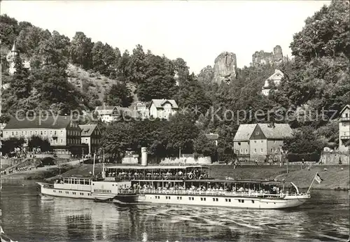 Dampfer Seitenrad Weltfrieden Rathen  Kat. Schiffe