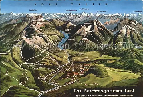 Panoramakarte Berchtesgadener Land  Kat. Besonderheiten