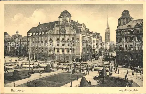 Strassenbahn Hannover Aegidientorplatz  Kat. Strassenbahn