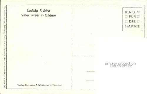 Richter Ludwig Vater unser in Bildern  Kat. Kuenstlerkarte