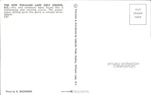 Sport Golf Williams Lake Golf Course British Columbia Kat. Sport